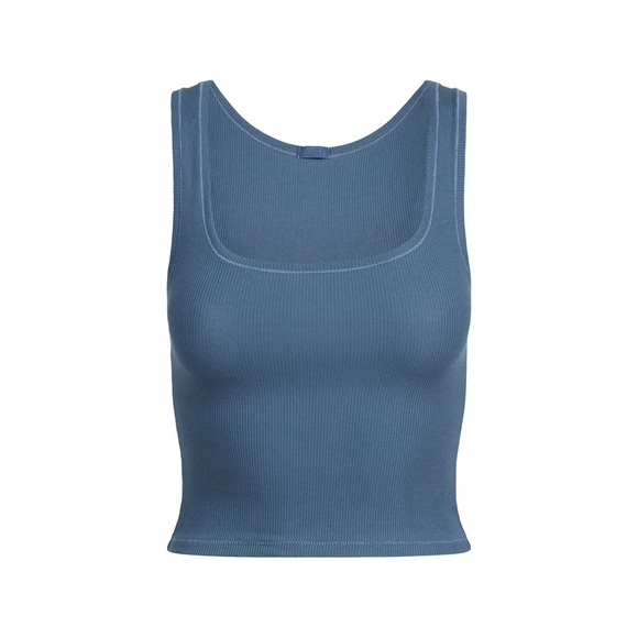 SKIMS Cotton Rib Tank in Color Harbor; Size S - Picture 2 of 6